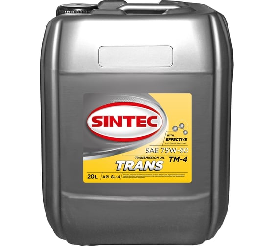 Трансмиссионное масло Sintec trans тм4 sae 75w-90, api gl-4, 20 л 900361