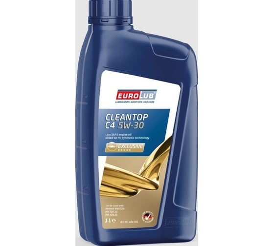 Моторное масло EUROLUB Cleantop c4 5w30, acea c4, 1 л 220001