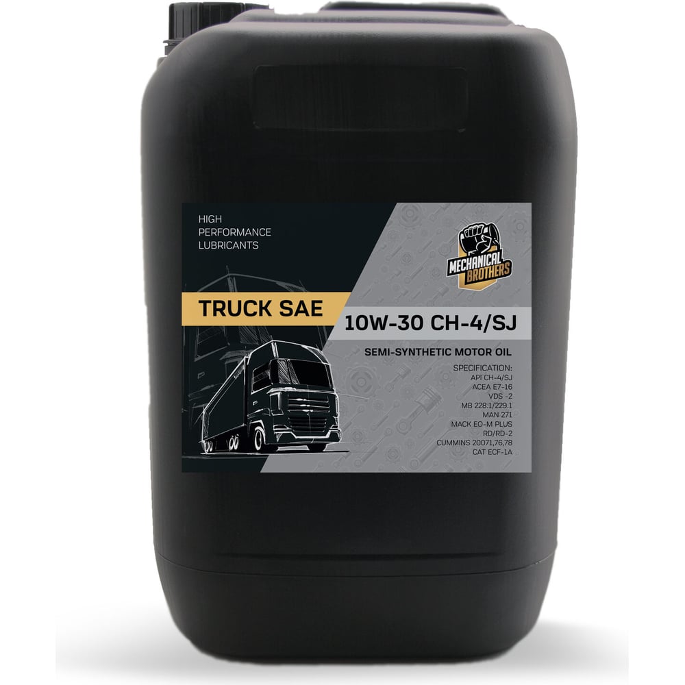 Моторное масло MECHANICAL BROTHERS Mb truck sae 10w-30 ch-4/sj 10л ...