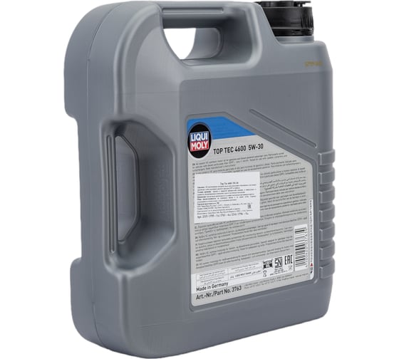 Моторное масло LIQUI MOLY Top Tec 4600 НС-синтетическое, 4 л, 5W-30, SN/CF, C3 3763