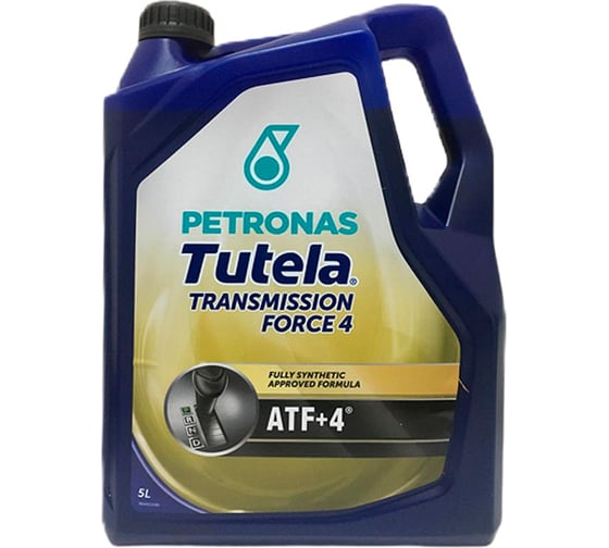 Трансмиссионное масло PETRONAS TUTELA TRANSMISSION FORCE 4 (ATF+4) TAN п/синтетика 5л 76014M12EU 1