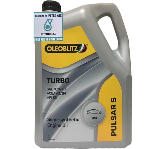 Моторное масло PETRONAS OLEOBLITZ PULSAR S TURBO 10W-40, Полусинт. масло, 4/5 л, ACEA A3/B4; API SN/CF 70768ML2EU 1