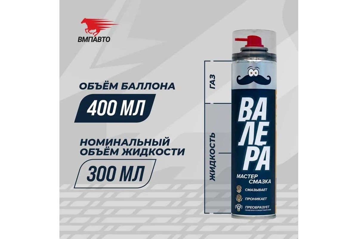 Мастер-смазка ВМПАВТО ВАЛЕРА 400 мл, флакон-аэрозоль 8601 - выгодная ...