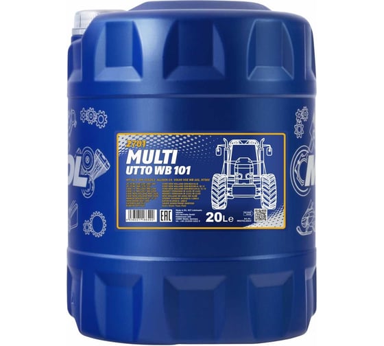 Многоцелевое трансмиссионное масло MANNOL MULTI UTTO WB 101 20 л 1936 1