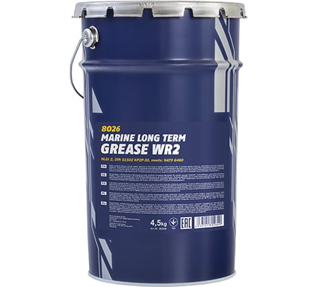 Пластичная водостойкая смазка MANNOL WR-2 Universal Long Term Grease WR2 4.5 кг 261619