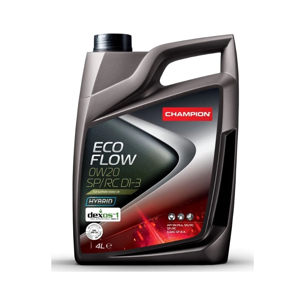 Автомобильное синтетическое моторное масло CHAMPION ECO FLOW 0W20 SP/RC ...