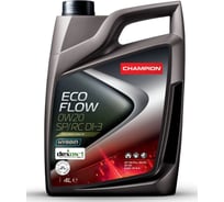 Автомобильное синтетическое моторное масло CHAMPION ECO FLOW 0W20 SP/RC D1-3 премиум класса, 4 л 1049909