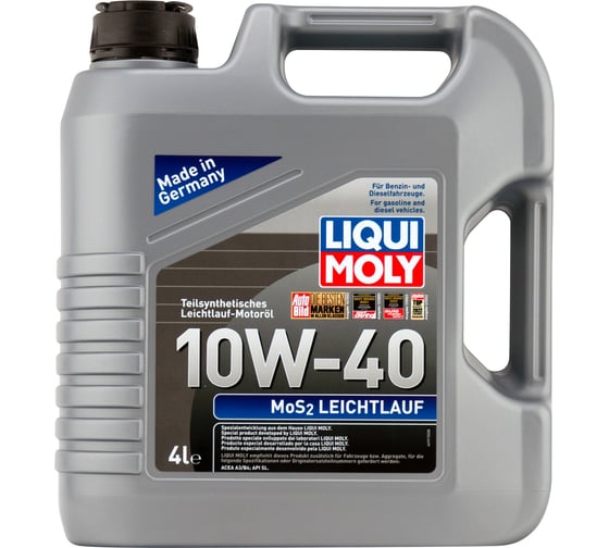 Полусинтетическое моторное масло LIQUI MOLY MoS2 Leichtlauf 10W-40, 4л 6948 1