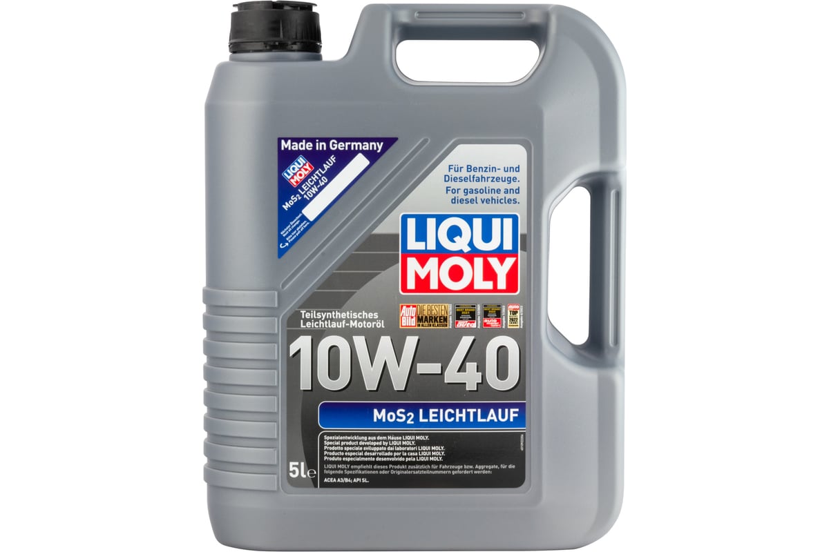 Полусинтетическое моторное масло LIQUI MOLY MoS2 Leichtlauf 10W-40, 5л 2184  - выгодная цена, отзывы, характеристики, фото - купить в Москве и РФ