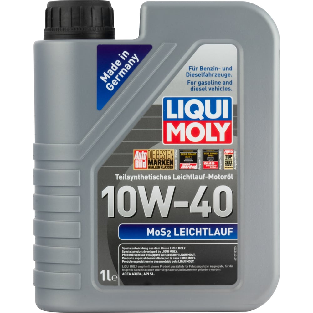 Полусинтетическое моторное масло Liqui Moly Mos2 Leichtlauf 10w 40 1 л 2626 выгодная цена 3420