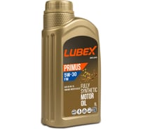 Синтетическое моторное масло LUBEX PRIMUS FM 5W-30 CF/SL A5/B5 (1л) L034-1315-1201