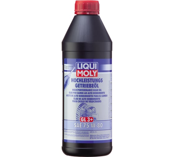 Трансмиссионное масло LIQUI MOLY Hochleistungs-Getrieb НС-синтетическое, 75W-80, GL-3+, 1 л 4427