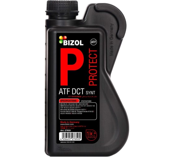 Трансмиссионное масло Bizol Protect ATF DCT Synt НС-синтетическое, 1 л 27850 1