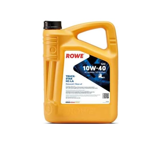 Моторное масло для коммерческого транспорта и сельхоз техники ROWE HIGHTEC TRUCKSTAR SAE 10W-40 HC-LA 20028-0050-99