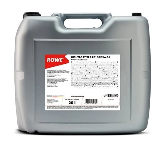 Моторное масло для легкового транспорта ROWE HIGHTEC SYNT RS D1 SAE 5W-30 20212-0200-99 1