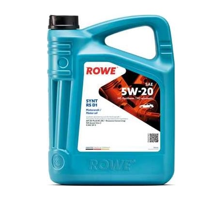 Моторное масло для легкового транспорта ROWE HIGHTEC SYNT RS D1 SAE 5W-20 NEW 20342-0040-99