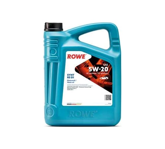 Моторное масло для легкового транспорта ROWE HIGHTEC SYNT RS D1 SAE 5W-20 NEW 20342-0040-99