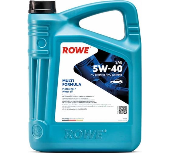 Моторное масло для легкового транспорта ROWE HIGHTEC MULTI FORMULA SAE 5W-40 20138-0050-99