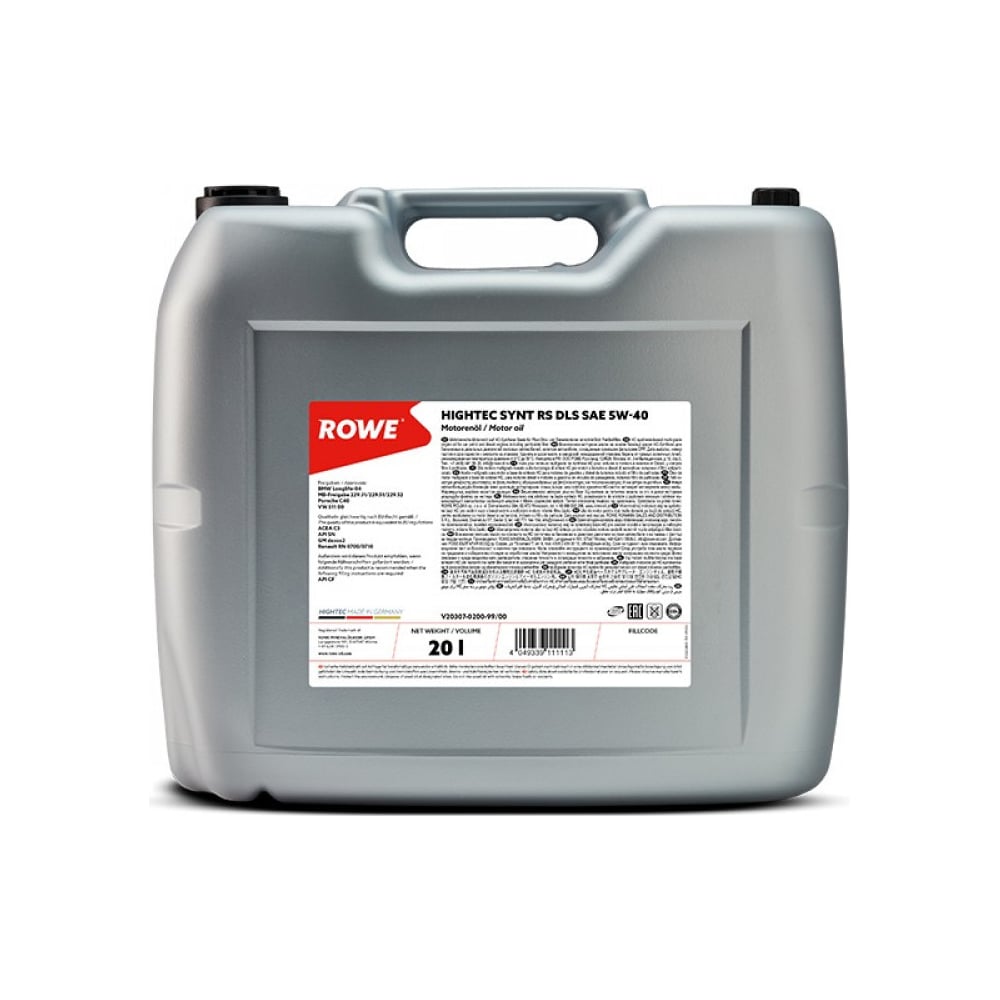 Моторное масло для легкового транспорта ROWE HIGHTEC SYNT RS DLS SAE 5W ...