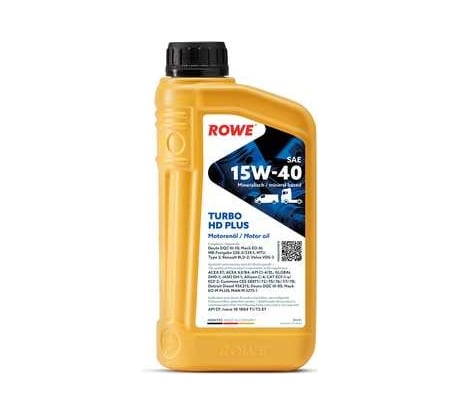 Моторное масло для коммерческого транспорта и сельхоз техники ROWE HIGHTEC TURBO HD SAE 15W-40 PLUS 20041-0010-99