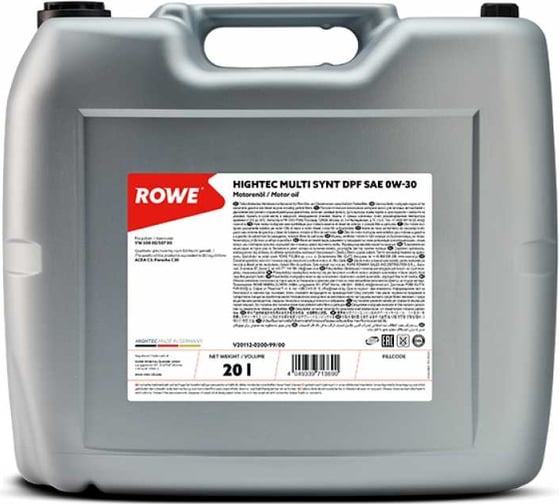 Моторное масло для легкового транспорта ROWE HIGHTEC MULTI SYNT DPF SAE 0W-30 20112-0200-99 1