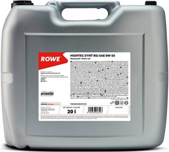 Моторное масло для легкового транспорта ROWE HIGHTEC SYNT RSJ SAE 0W-20 NEW 20348-0200-99