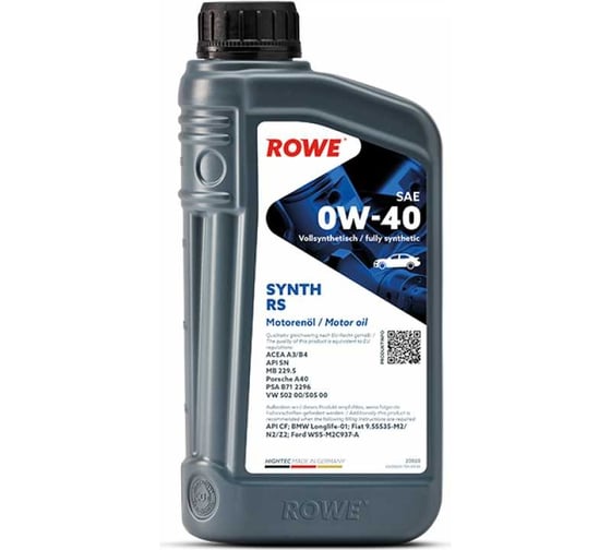 Моторное масло для легкового транспорта ROWE HIGHTEC SYNTH RS SAE 0W-40 20020-0010-99 1