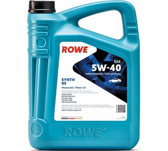 Моторное масло для легкового транспорта ROWE HIGHTEC SYNTH RS SAE 5W-40 20001-0040-99 1