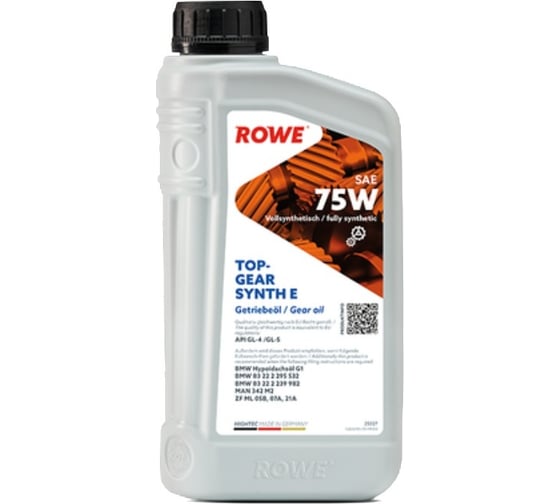 Трансмиссионное масло ROWE HIGHTEC TOPGEAR SYNTH E SAE 75W 25027-0010-99