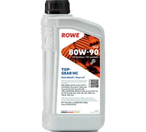 Трансмиссионное масло ROWE HIGHTEC TOPGEAR SAE 80W-90 HC 25000-0010-99 1