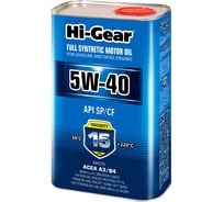 Масло моторное синтетическое 1л 5W-40 SP/CF A3/B4 Hi-Gear HG0540