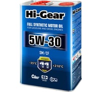 Масло моторное синтетическое 4л 5W-30 SM/CF Hi-Gear HG0034