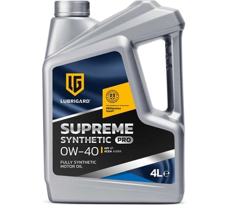 Моторное масло lubrigard supreme synthetic pro 0w-40 LGPSPMS040CH16