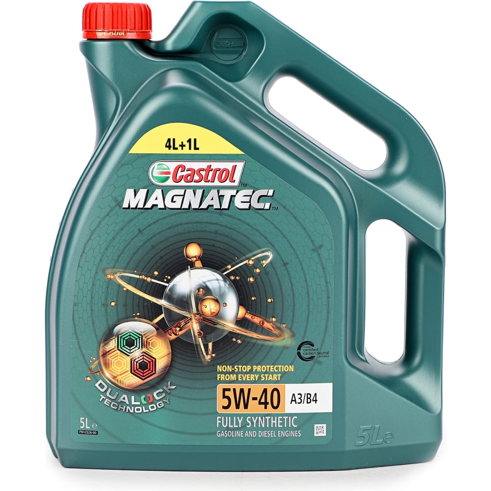 Моторное масло CASTROL Magnatec 5W-40 A3/B4, 5 л 15E7BC - выгодная цена,  отзывы, характеристики, фото - купить в Москве и РФ