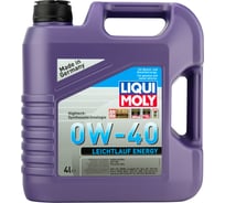 Моторное масло LIQUI MOLY Leiсhtlauf Energy синтетическое, 0W-40, SP, A3/B4, 4 л 20740
