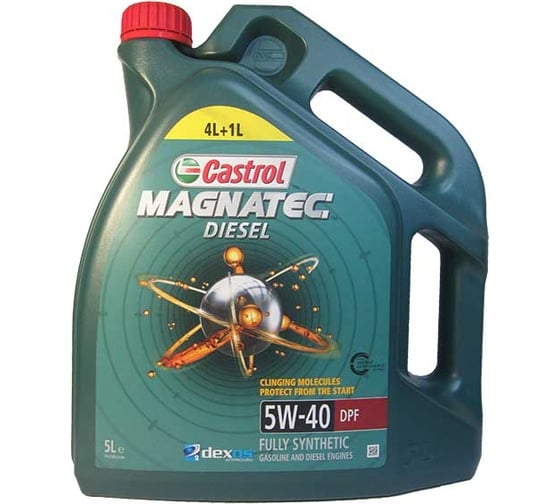 Моторное масло CASTROL Magnatec Diesel 5W-40 DPF, 5л 15E7BD 1