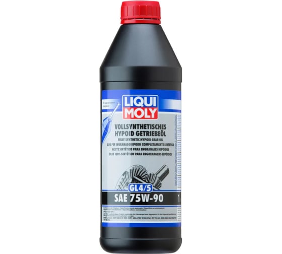Масло синтетическое трансмиссионное Vollsynth.Hypoid-Getrieb. 75W-90 GL-4/GL-5/MT-1, 1 л LIQUI MOLY 1024