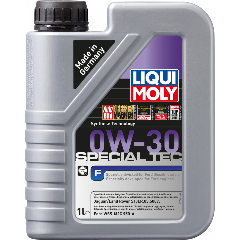 Масло моторное НС-синтетическое Special Tec F 0W-30, 1 л LIQUI MOLY 8902