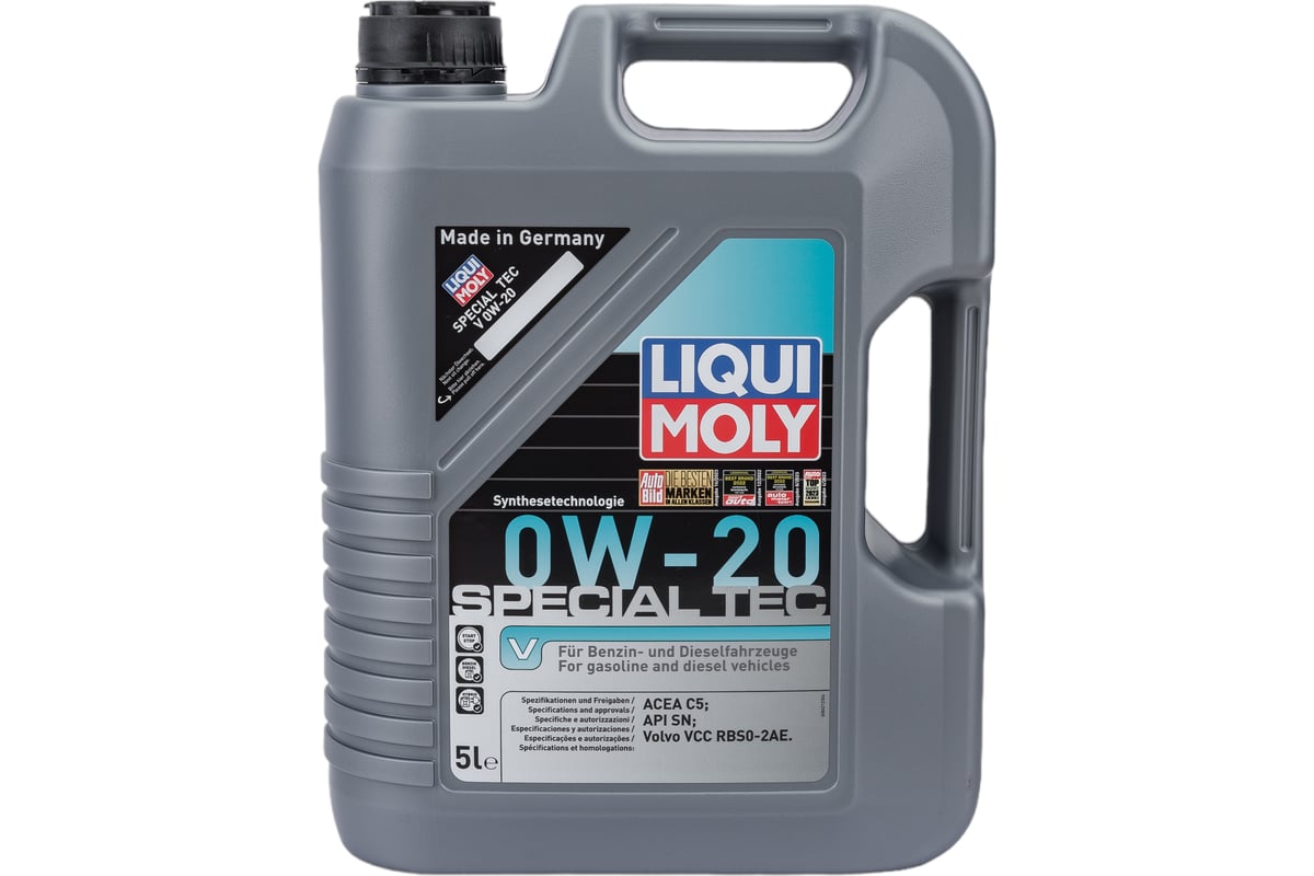 Масло моторное НС-синтетическое Special Tec V 0W-20 C5, 5 л LIQUI MOLY  20632 - выгодная цена, отзывы, характеристики, фото - купить в Москве и РФ