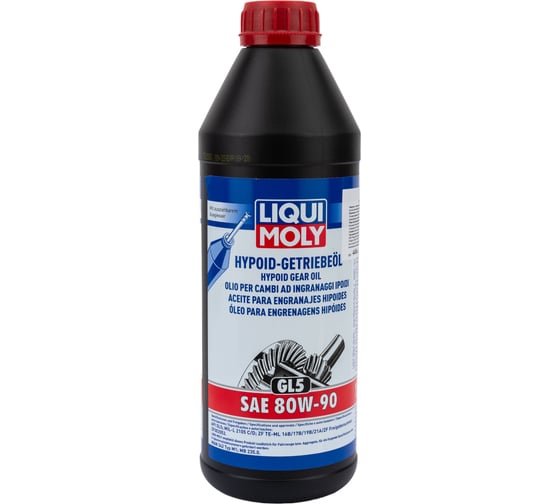 Трансмиссионное масло LIQUI MOLY Hypoid-Getriebeoil минеральное, 80W-90, GL-5, 1 л 4406