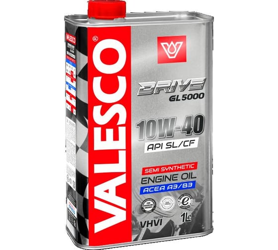 Моторное масло VALESCO DRIVE GL 5000 10W40, API SL/CF, полусинтетическое, 1 л 307173h 1