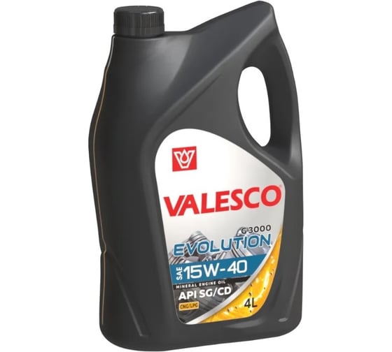 Моторное масло VALESCO Evolution G 3000 15W40, API SG/CD, минеральное, 4 л, ПЭ 448293h