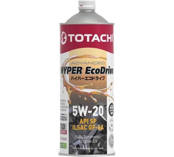 Моторное масло TOTACHI HYPER Ecodrive Fully Synthetic SP/RC/GF-6A 5W-20, 1л E1401