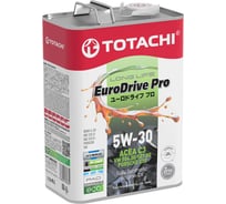 Синтетическое моторное масло TOTACHI EURODRIVE PRO LL Fully Synthetic 5W-30 API SN, ACEA C3 4л E7804