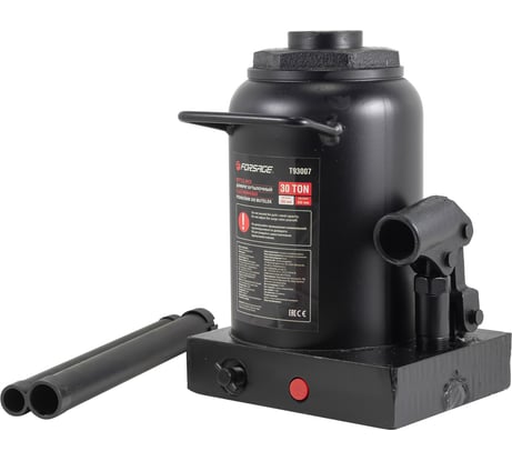 Бутылочный гидравлический домкрат Forsage profi 30т с клапаном на усиленной площадке 150x185мм, h min 262мм, h max 532мм f-t93007(ds) 51370