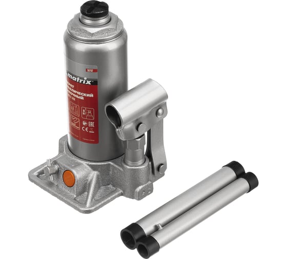 Гидравлический бутылочный домкрат, 3 т, h подъема 178–343 мм MATRIX 50762