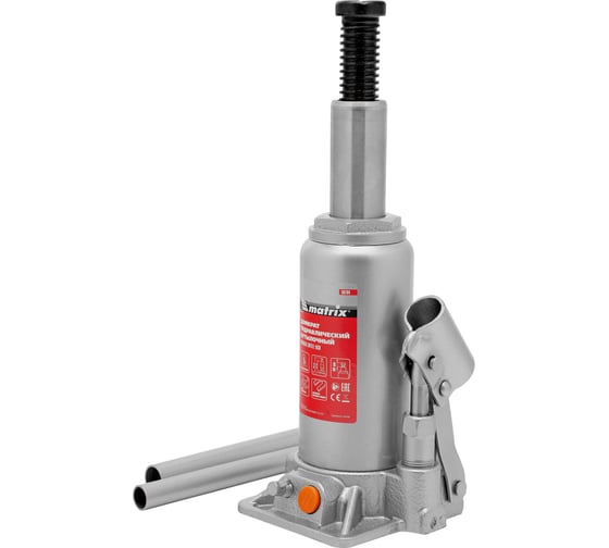 Гидравлический бутылочный домкрат, 5 т, h подъема 197–382 мм MATRIX 50764