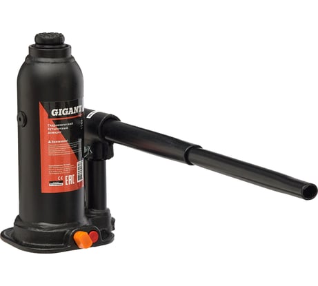 Гидравлический бутылочный домкрат Gigant 3Т, подхват 194мм, подъем 372мм, рабочий ход 178мм, HBJ-3