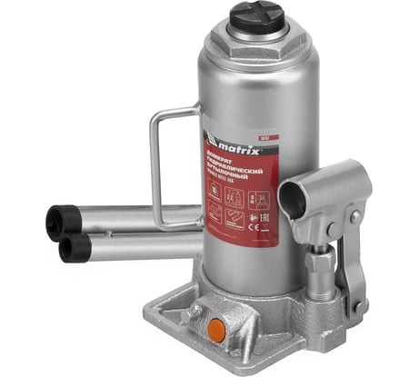 Гидравлический бутылочный домкрат MATRIX 10 т, h подъема 230–460 мм 50767