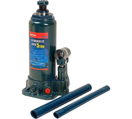 Гидравлический бутылочный домкрат MEGAPOWER M-90504 5т выс.подъема 216-413мм с клапаном 1 4 T90504